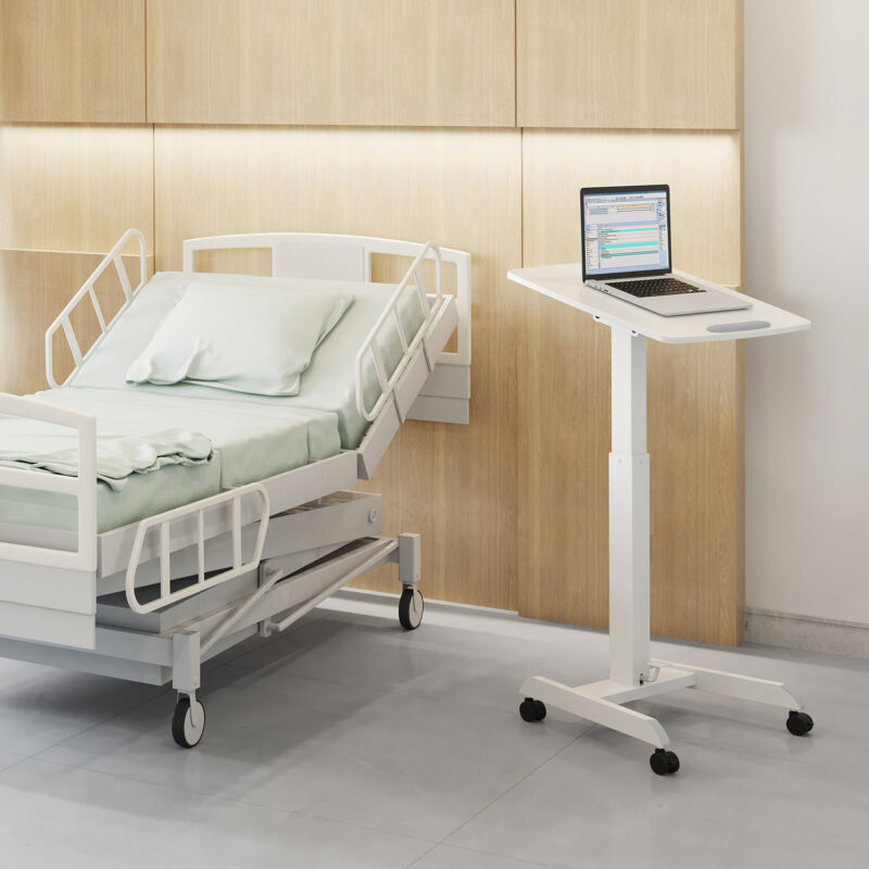 Patient room with Movel mobile workstation.